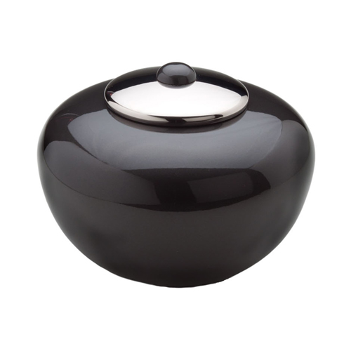 Round Simplicity Cremation Ashes Urn (Black)